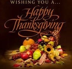 Closed in observance of Thanksgiving holiday Photo - Click Here to See